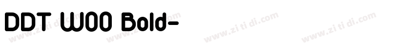 DDT W00 Bold字体转换
